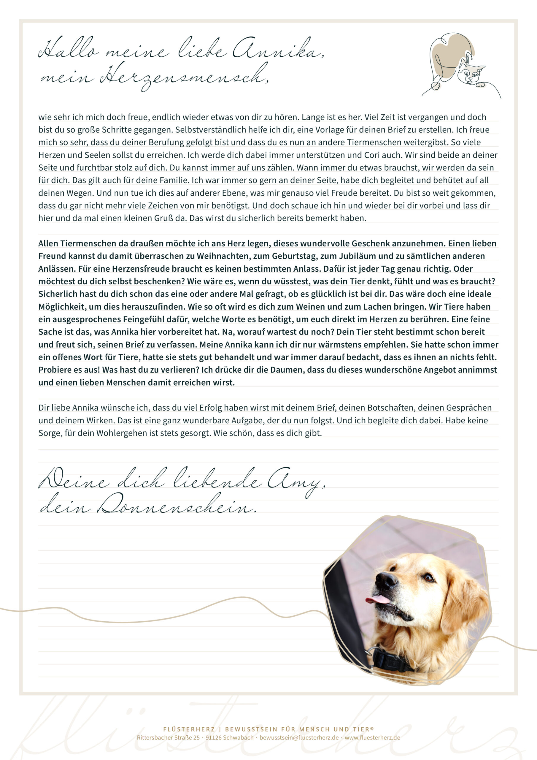 Flüsterherz – Mein Brief an dich, Amy