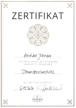 Zertifikat – THEKI Dimensionswechsel