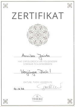 Zertifikat – THEKI Verjünge Dich!