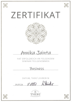 Zertifikat – THEKI Business